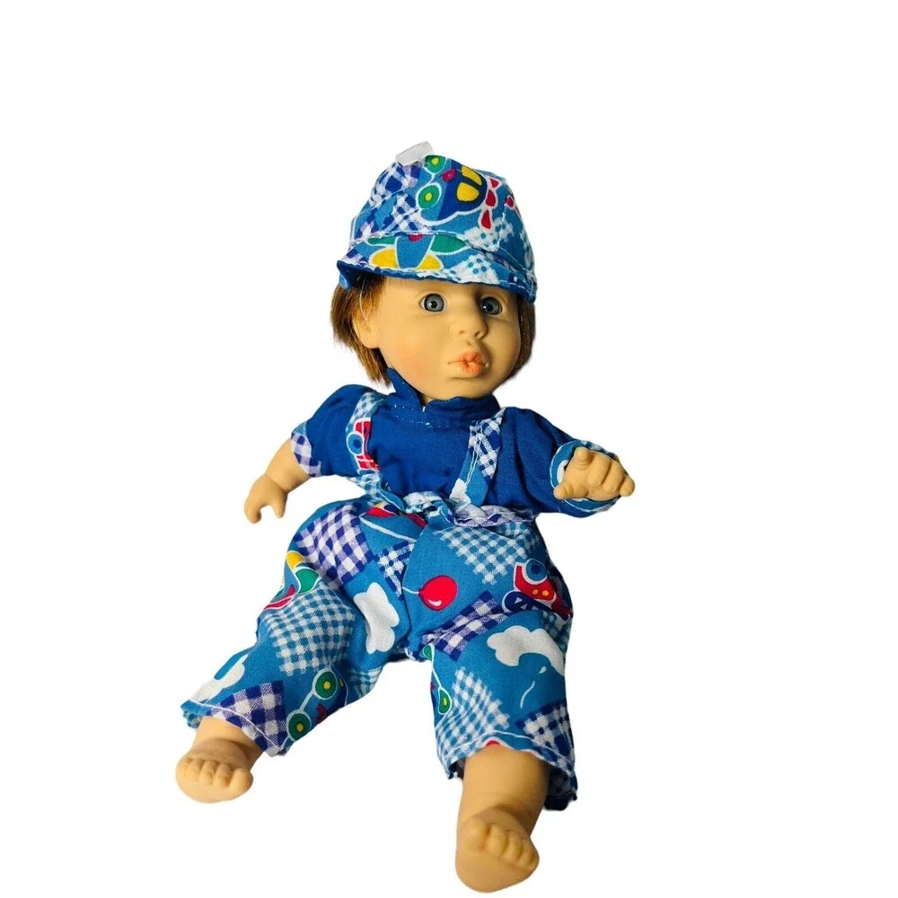 Gi-Go Toys My Pals Bean Bag Kids Vinyl Baby Doll 8” Dress Smooch lips cute